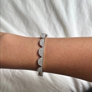 Kate Spade Silver Scalloped Edge bangle